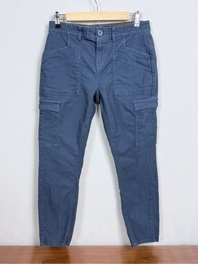 Prana Slate Blue Skinny Organic Cotton Cargo Pants 6